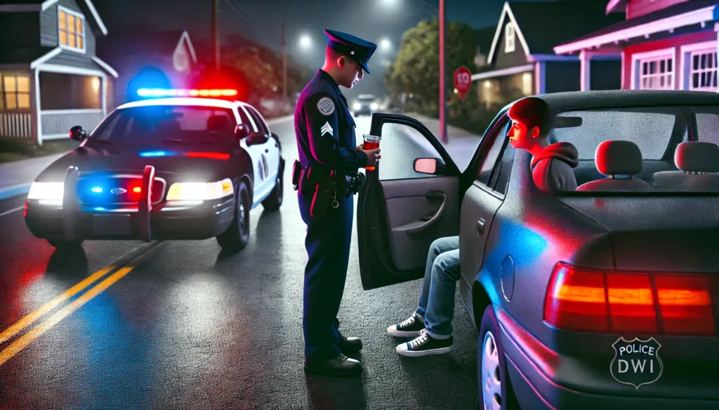 An underage person riding in a car who is DWI