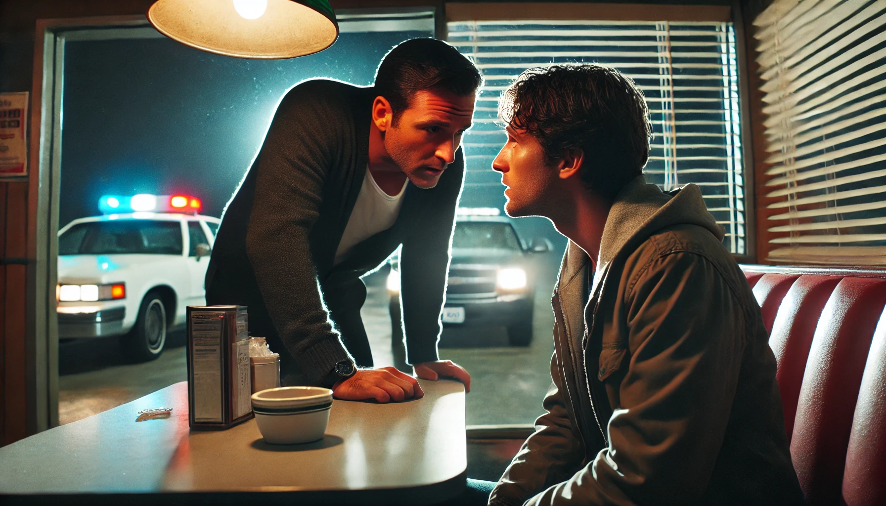 Confidential informant pressuring a hesitant individual during a covert meeting, representing entrapment in Texas drug cases and the importance of an attorney near you.