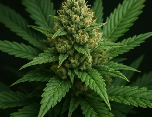 Close-up of a cannabis plant with dense buds and green leaves, relevant to discussions on Texas legislation regarding THC hemp products and the Michael Morton Act.