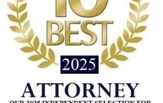 David Smith Law Firm, PLLC 19 2025 10 Best Attorney award badge for David Smith Law Firm, recognizing excellence in criminal defense law.
