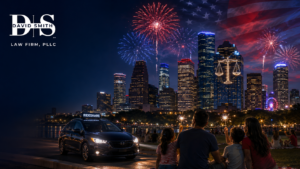 New Homepage - Frontpage 58 Houston criminal defense lawyer David Smith of the David Smith Law Firm, PLLC. Advice for America’s 250th celebration, fireworks over Houston skyline with legal safety message about DWI and gun safety laws